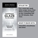 John Frieda Luminous Glaze Clear Shine Hair Gloss, Anti-Fade, Color Enriching Gloss, Safe for Color Treated Hair, 6.5 Ounces (Pack of 2) John Frieda