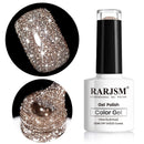 Glitter Gel Nail Polish, Gold Diamond Gelpolish Spark Shiny Nail Art Soak Off U V L E D Lacquer Gel Nail Starter Manicure Salon DIY at Home RAR82 Infinity Warehouse