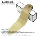 Lacer Human Hair Clip In Extensions Balayage Color R