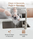 SYBO HS-210E Professional-Grade Commercial Blender With Quiet Shield, Heavy-Duty 2HP High-Speed, 48oz BPA-Free Jar, Easy Cleaning & Dishwasher-Safe, for Juice, Ice Shakes, Smoothies, Metallic Infinity Warehouse