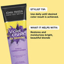 John Frieda Violet Crush Purple Conditioner, Conditioner for Brassy Blonde Hair, with Violet Pigments, 8.3 Ounce John Frieda Store