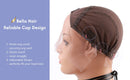 Bella Hair Upgraded Breathable Lace Front Wig Cap with Adjustable Straps and Combs for Black Women Sewing Wigs, Dark Brown Small Size Bella Hair