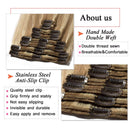 S-noilite Clip in Hair Extensions Human Hair Balayage 100% Real Human Hair Thick Double Weft Full Head 8 Pieces/18 Clips Straight Silky (24 Inch - 170g,Light Golden Brown/Bleach Blonde (