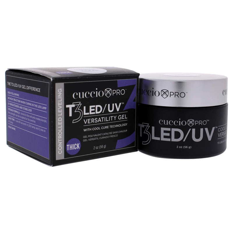 Cuccio Pro T3 Cool Cure Versatility Gel - Controlled Leveling Clear 2 Oz Cuccio Pro