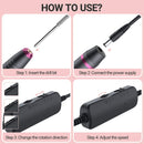MelodySusie Electric Nail Drill USB Type, Portable Electric Nail Drill Machine for Acrylic Gel Nails, Professional Efile E File Manicure Pedicure Polishing Shape Tools for Home Salon Use, Grey MelodySusie Store