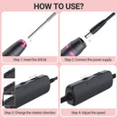 MelodySusie Electric Nail Drill, Portable Electric Nail Drill Machine for Acrylic Gel Nails, Professional Efile E File Manicure Pedicure Polishing Shape Tools for Home Salon Use, Grey MelodySusie