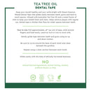 Desert Essence Tea Tree Oil Dental Tape - 30 Yards - Naturally Waxed w/Beeswax - Thick Flossing No Shred Tape - On The Go - Removes Food Debris Buildup - Cruelty-Free Antiseptic Desert Essence