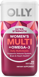 OLLY Ultra Women's Multi Softgels, Overall Health and Immune Support, Omega-3s, Iron, Vitamins A, D, C, E, B12, Daily Multivitamin, 30 Day Supply - 60 Count Infinity Warehouse