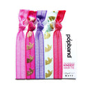 Popband Unicorn Print Elastic Hair Tie Band 5 Pack POPBAND