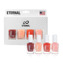 Eternal Collection – 4 Piece Set: Long Lasting, Quick Dry, Mirror Shine Nail Polish Set – Hardener, Bright and Shiny Finish - 0.46 Fluid Ounces Each Media Naranja Eternal