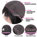 Amella Hair Brazilian Silky Straight Human Hair Wigs with Bangs 150% Density None Lace Front Wigs Human Hair for Black Women 10A Lace Vortex Wigs(12”, Straight Wig with Bangs) Amella Store
