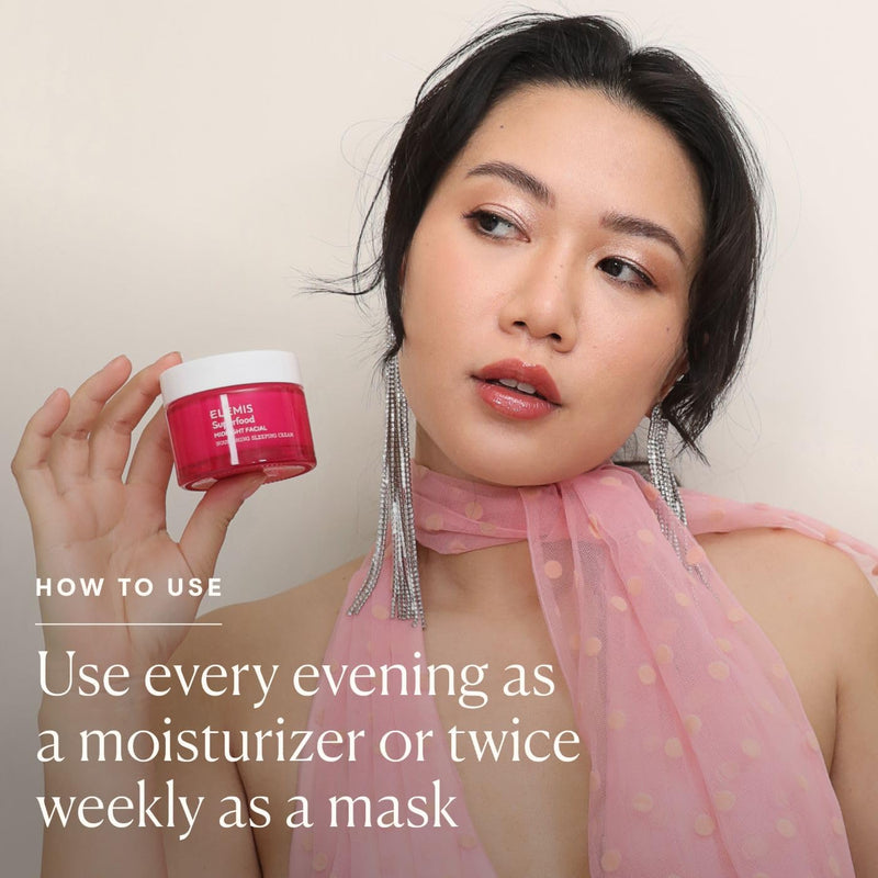 ELEMIS Superfood Midnight Facial, Moisturizer Face Cream, Hydrating Face Moisturizer for Dry Skin, Firming Facial Cream, Camu Camu & Vitamin C Cream Infinity Warehouse