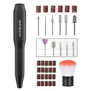 MelodySusie Electric Nail Drill Set for Acrylic Nails Gel Nails, Portable Nail Drill Machine Nail File Kit for Manicure Pedicure Dremel Polishing Shape Tools, Home Salon Use, Black MelodySusie Store