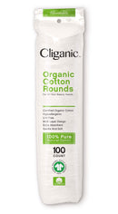 Cliganic Organic Cotton Rounds (300 Count) Makeup Remover Pads, Hypoallergenic, Lint-Free | 100% Pure Cotton Cliganic