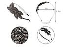 Alilang 1920s Black Beaded Leaf Flapper Headband Alilang