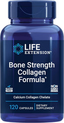 Life Extension Bone Strength Collagen Formula, Calcium Collagen chelate, Calcium fructoborate, Vitamin D3, Magnesium Citrate, Silicon, Boron, Gluten-Free, Non-GMO, 120 Capsules Infinity Warehouse