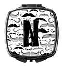 Caroline's Treasures CJ2009-NSCM Letter N Moustache Initial Compact Mirror, Multicolor Caroline's Treasures