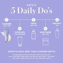 Kate Somerville Stressed Skin Saviors Goat Milk Set – Full Sized Face and Body Skincare Set with Goat Milk Cleanser & Goat Milk Body Lotion Infinity Warehouse
