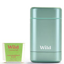 Wild Aluminum Free Deodorant Starter Kit - Refillable Stick Deodorant with Aqua Applicator Case & Vegan Refill Variety Pack - Fresh Cotton & Sea Salt, Cherry Blossom and Coconut & Vanilla Scents Infinity Warehouse