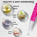 Nail Tips Fake Nails Kit - Ejiubas Nail Tips And Glue 500PCS Clear Nail Tips Cofffin Nail Tips Acrylic Nail Tips 4PCS Nail Glues 1PC Nail File With Case for Nail Salons and DIY Nail Art, 10 Sizes Ejiubas
