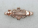 Faship Clear Rhinestone Crystal Floral Double Hearts Hair Barrette Clip Faship