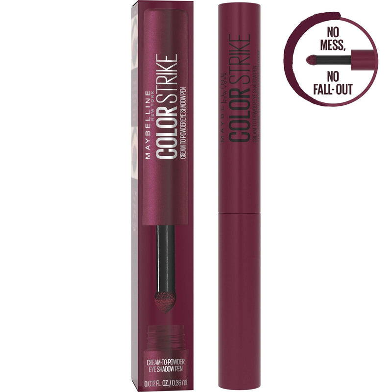 Maybelline New York Color Strike Eye Shadow Pen, Cream To Powder Finish, 15 Tempt Maybelline New York