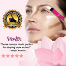 Eyebrow Brush Kit Thin Angled - Eye Brow Concealer Contour Brush to Shape and Conceal Eyes Duo Spoolie Brushes Firm Bristles Definer for Filling Pomade Gel | Defining Arches Winged Eyeliner Stencil Vertex