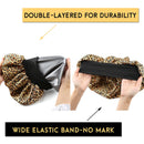 Sent Hair Large Satin Bonnet Sleep Cap for Women Double Layer Silky Hair Bonnet for Braids,Curly,Long Hair- Wide Elastic Band,Leopard sent hair