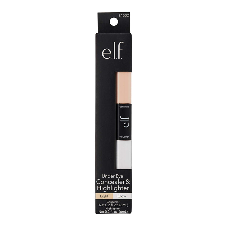 e.l.f. Cosmetics Cosmetics Under Eye Concealer & Highlighter, Glow Light, 0.34 Oz e.l.f.