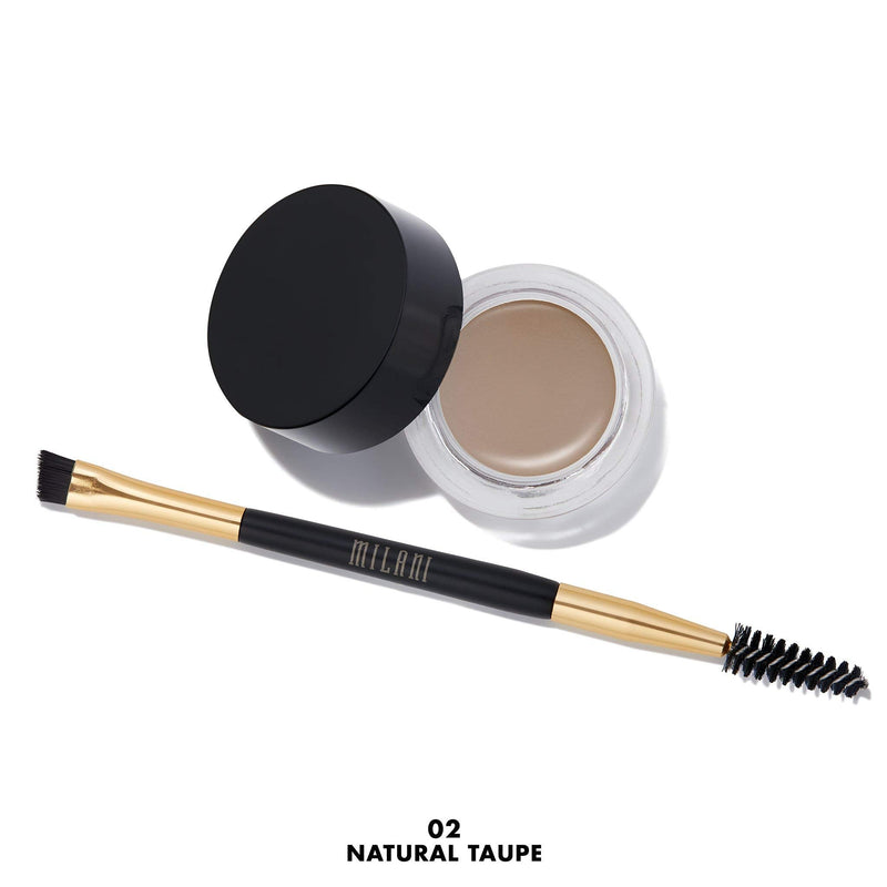 Milani Stay Put Brow Color - Natural Taupe (0.09 Ounce) Vegan, Cruelty-Free Eyebrow Color that Fills and Shapes Brows Milani Store