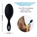 Wet Brush Custom Care Detangler Thick Hair Brush - Black, 9.76 Inch (Pack of 1) Wet Brush