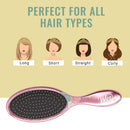 Wet Brush Princess Wholehearted Original Detangler Brush - Disney's Collection Belle, Light Pink - All Hair Types - Ultra-Soft IntelliFlex Bristles Glide Through Tangles with Ease - Protects Against Wet Brush Store