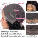 Subella 13x4inch Lace Front Wigs Human Hair Pre Plucked Hairline 150% Density Glueless Brazilian Curly Human Hair Wigs with Baby Hair for Black Women (22inch) Subella