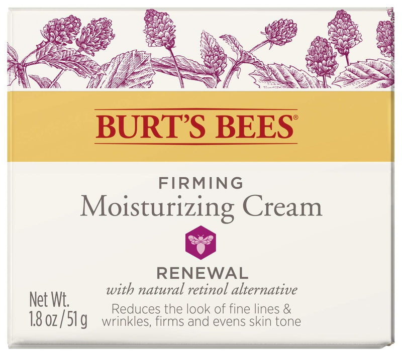 Burt's Bees Renewal Firming Face Cream, Anti-Aging Retinol Alternative, Moisturizing Natural Skin Care, 1.8 Ounce (Packaging May Vary) Burt's Bees