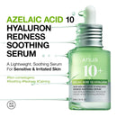Anua Azelaic Acid 10 Hyaluron Redness Soothing Serum, Facial Serum for Sensitive skin, Hyaluronic Acid, Niacinamide, Spot Care, Natural Color, Vegan, Korean Skincare (30ml/ 1.01 fl oz.) Infinity Warehouse