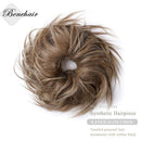 Tousled Updo Messy Bun Hair Piece Fluffy Scrunchy Updo Hair Pieces for Women Wavy Hair Bun Scrunchies Donut Hairpiece Synthetic Ponytail Chignons With Elastic Rubber Band Brown Bleach Blonde Mixed Benehair Store