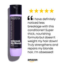MATRIX Unbreak My Blonde | Strengthening Shampoo and Conditioner Bundle | Repairs and Adds Softness and Shine | For Damaged, Lightened and Over Processed Hair | Sulfate-Free | 10.1 Fl. Oz. MATRIX