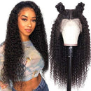Pizazz Curly Lace Front Wigs Human Hair 180% Density Brazilian Human Hair wigs for Black Women Pre Plucked Natural Hairline Wigs with Baby Hair (16'', Curly Wig) Pizazz