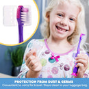 Kids Toothbrush Suction Cup with Covers, Toddler Toothbrush Soft Bristles, Child Toothbrush Suction Cups For Easy Access, Toddler Toothbrushes Handles Perfect For Tiny Hands of Boys and Girls (6 Pack) Lingito