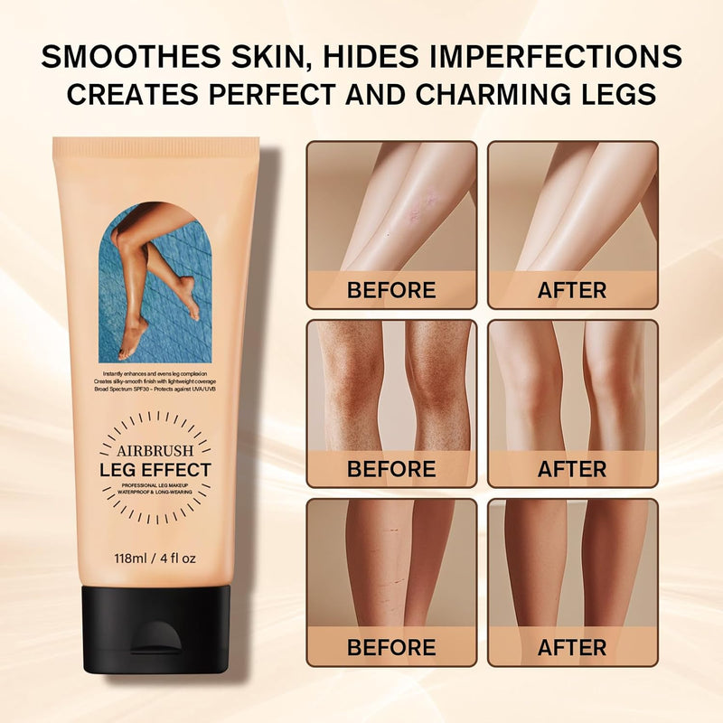 Leg Makeup Waterproof No Transfer,Flawless Looking Leg and Body Scar Cover up Makeup,Waterproof Long Last Easy Application for All Skin Tones.(2