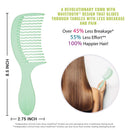 Wet Brush Go Green Tea Tree Oil Infused Treatment Comb - Wide Tooth Hair Detangler with WaveTooth Design that Gently and Glides Through Tangles - No Split Ends and No Damage - 100% Plant-Based Plastic Wet Brush