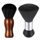 Vtrem 2 Pack Barber Brush Neck Duster Professional Large Hairbrush Ultra Soft Salon Shaving Brush for Face and Neck, Black & Brown Vtrem