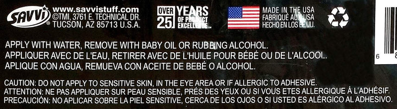 Glitter Red Roses Day of the Dead Sugar Skull Temporary Face Tattoo Kit - Pack of 2 Kits Savvi