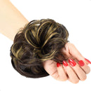 ROSEBUD Messy Bun Hair Pieces Scrunchie Hair Bun Extensions Synthetic Chignon Hairpiece for Women Hair Updos Rose bud