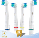 Aster Replacement Toothbrush Heads - 4 Pack, Compatible with Oral-B Braun Professional Electric Brush Heads Refill for Smart Genius 7000/Pro 1000/9600/ 5000/3000/8000 Aster Dental Care
