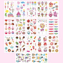 Ooopsi Ice Cream Temporary Tattoos for Kids 180PCS - Ice Cream, Lollies, Cookie, Cake Tattoo Stickers - Sweet Summer Tattoos Sticker for Girl Birthday Party Decorations Supplies Favors(17 Sheets) Ooopsi