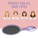 Wet Brush Disney Original Detangler Brush Princess Wholehearted - Ariel, Purple - All Hair Types - Ultra-Soft IntelliFlex Bristles Glide Through Tangles with Ease Wet Brush