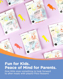 Piico Dental Floss Picks, Dual Line Unflavored Kids Flossers Without Fluoride, Fun & Colorful Designs with Slim Kids Floss & Portable Travel Case, Prevent Tooth Decay & Gum Disease, 120 Count PIICO