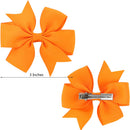 120PCS 3inch Grosgrain Ribbon Polka Dot Pinwheel Hair Bows Boutique Rainbow Bows Alligator Clips For Girls Toddlers Teens(60Colorsx2) Babymatch