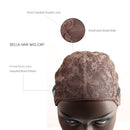 Bella Hair Glueless Wig Caps for Making Wigs with Combs and Adjustable Straps Swiss Lace Brown Medium Size Bella Hair